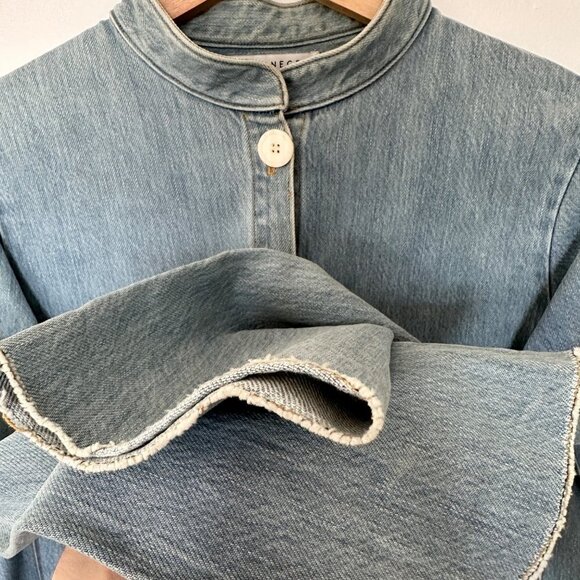 Women's SELVA NEGRA Size S Lucille Jacket, Sea Salt Pockets Ruffle $300 - Picture 6 of 16